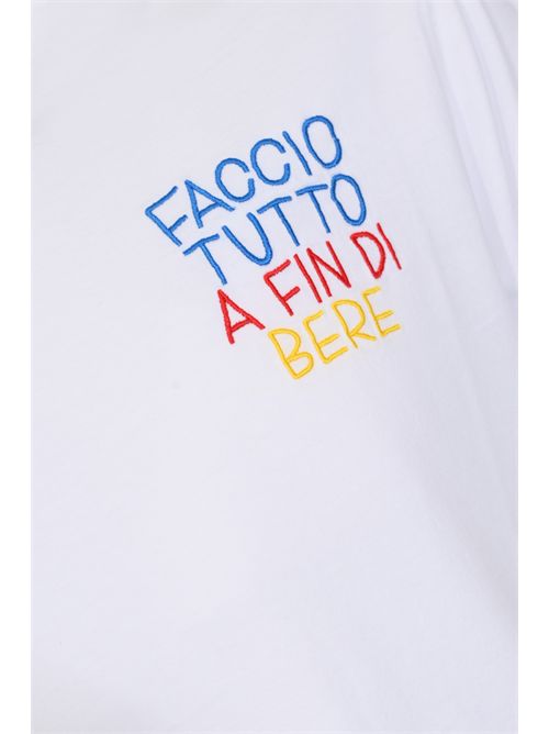 T-shirt Portofino in cotone con ricamo Faccio Tutto a Fin di Bere Mc2 Saint Barth | POT000104377L